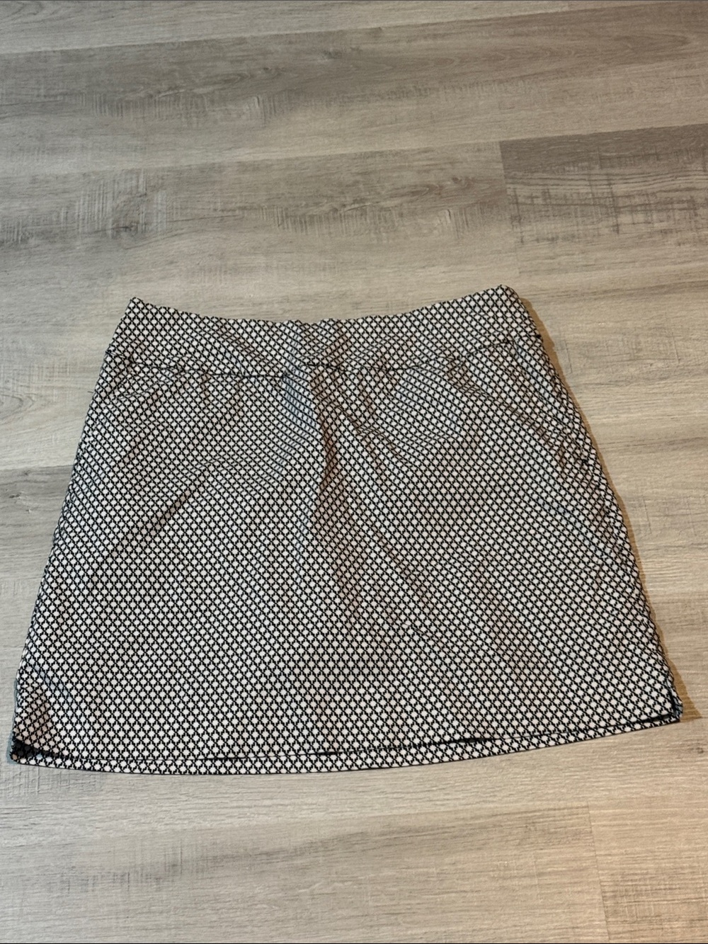 Black and White Geometric Mini Skirt